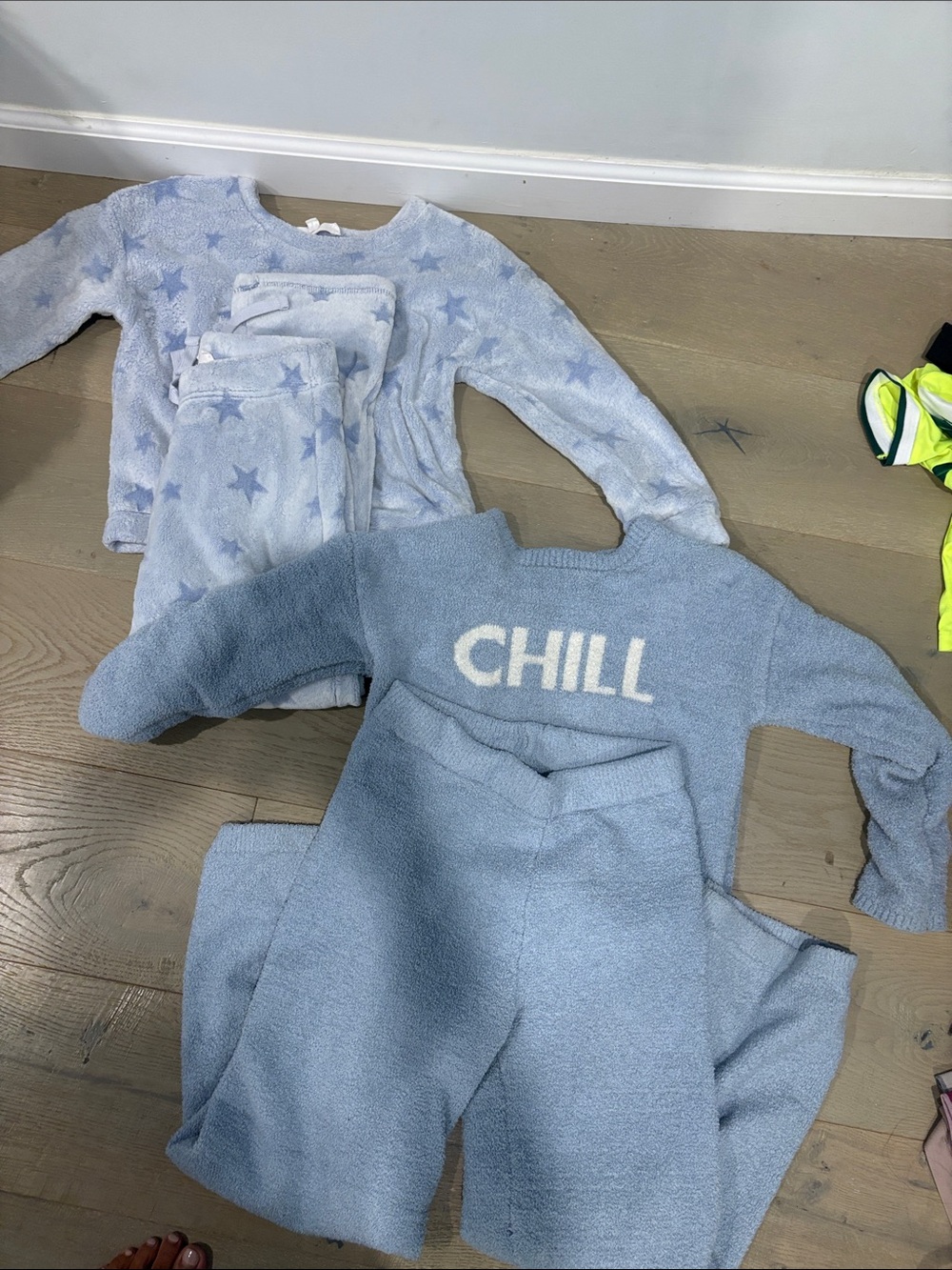 Soft Blue 'CHILL' Cozy Loungewear Set